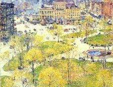 hassam union square in spring 1896. ������, ������
