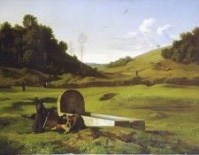 Flandrin Paul I penitenti nella campagna romana 1840. Flandrin, ���-����