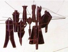 Duchamp Nine malice moulds, 1914-15, Oil paint, lead wire an. �����, �������