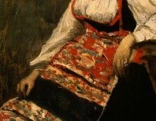 Corot Italian Girl, c. 1871-1872, Detalj 3, NG Washington. , --