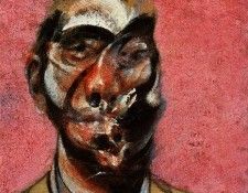 Bacon Three Studies for Portr. of G.Dyer on pink ground, cen. , 