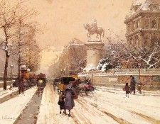 Galien Laloue Eugene Paris In Winter. ������, ������� Laloue