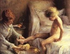 Goeneutte Norbert Reine Goeneutte Washing The Young Jean Guerard In The Artists Studio. Goeneutte 
