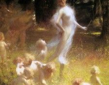 Picard Georges Fairy and spirits in the undergrowth Sun. , .