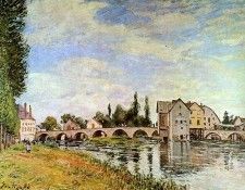 Sisley Alfred Bridge of Moret Sun. ������, �������