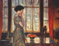 hassam new york winter window 1919. ������, ������