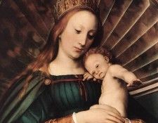 Holbien the Younger Darmstadt Madonna detail 1. �������� ���� �������