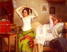 Franquelin Jean Augustin In The Bedroom. Franquelin  