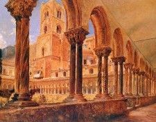 Alt Rudolf von A View Of Monreale  Above Palermo. ,   