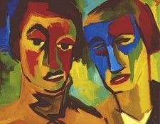 schmidt-rottluff double portrait s and l c1925. -Rottluff, 