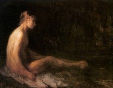 Israls Jozef Nude at a well Sun. Israels, 