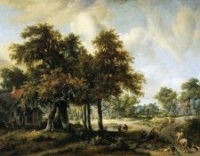 Hobbema Meindert Forestlandscape Sun. , Meindert