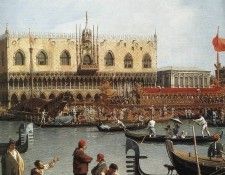 CANALETTO Return Of The Bucentoro To The Molo On Ascension Day detail 2. 