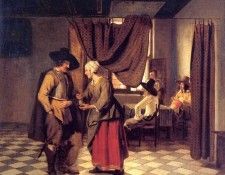 Paying the Hostess. Hooch, Pieter De