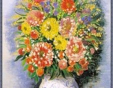Kisling Bouquet-de-Fleurs-Variees-et-Mimosa-sj. 