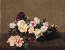 Fantin Latour A Basket of Roses. -, ---