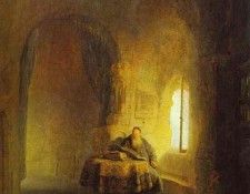 Rembrandt - Philosopher Reading.    