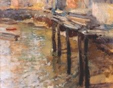 twachtman the old mill at cos cobb c1900-2. Twachtmann,  