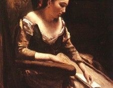 Corot The Letter, approx. 1865, oil on wood, Metropolitan Mu. , --