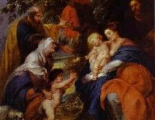 Peter Paul Rubens - The St. Ildefonso Altar (outer wings). The Holy Family under the Apple-Tree. ������, ����� �����