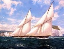 Jsd21 Lulworth and Shamrock off the Needles JStevenDews sqs. , J 
