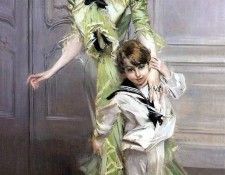 Madame Georges Hugo Jeanne Hugo and Her Son 1898. Boldini, ��������