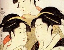 utamaro three famous beauties 1792-3. �������, ��������
