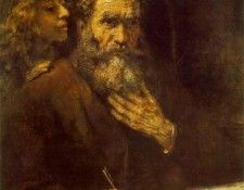 REMBRANDT EVANGELIST MATTHEW 1661 Louvre Bredius 614.    