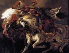 DELACROIX Eugene Combat of the Giaour and the Pasha. , 