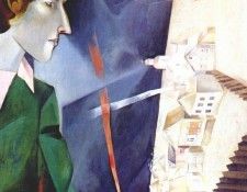 chagall self-portrait with palette 1917. �����, ����