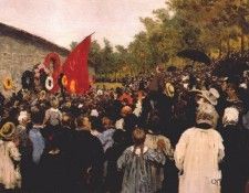 repin annual meeeting in memory of communards, pere lachaise cemetery 1883. �����, ���� ��������