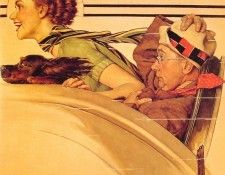 Couple in rumbleseat. , 