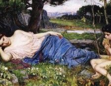 Waterhouse Listening to His Sweet Pipings. ,  