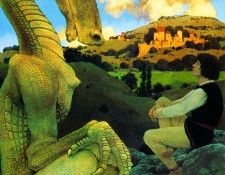 Maxfield Parrish Reluctant Dragon, 1902 sqs. ������, Maxfield