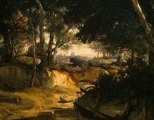 Corot Forest of Fontainebleau, c. 1830, Detalj 2, NG Washing. , --