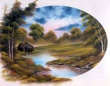 bob ross csg040 lakeside cabin. , 
