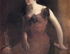 Alexander John White Woman in a Red Dress. ,  