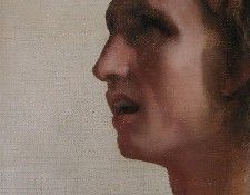 Flandrin Hippolyte Tete d-homme de profil. Flandrin, 