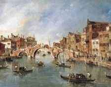 GUARDI Francesco The Three Arched Bridge at Cannaregio.  