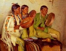 Sharp Joseph Henry Hunting Song Taos Indians. Sharp,  