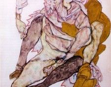 Schiele Seated Couple (Egon and Edith Schiele), 1915, 53.5x4. , 
