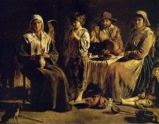 Le Nain Peasant Family in an Interior, ca 1642, 113x159 cm, . ,  