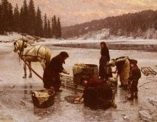 Elenaes Jahn Laundering, A Winters Day. Ekenaes, 