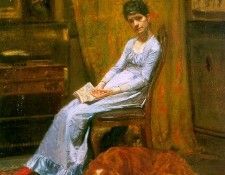 Eakins The Artists Wife and his Setter Dog (Susan Macdowell. Икинс, Томас