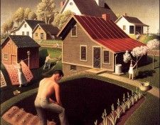 bs-ahp- Grant Wood- Spring In Town. , 