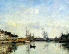 boudin dunkirk (entrance to the harbor) 1889. �����, ����