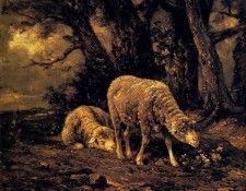 Jacque Charles Emile Sheep In A Forest. ���, ����� �����