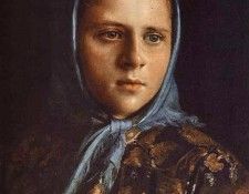 Kramskoi Russian Girl in a Blue Shawl. ,  
