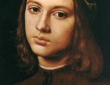 Perugino Pietro Portrait of a Young Man (detail) 1495. , 
