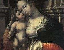 Mabuse (Jan Gossaert) The Virgin and Child, 1527, oil on pan.   